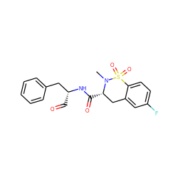 CN1[C@@H](C(=O)N[C@H](C=O)Cc2ccccc2)Cc2cc(F)ccc2S1(=O)=O ZINC000013864469