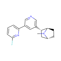 CN1[C@@H]2CC[C@@H]1[C@@H](c1cncc(-c3cccc(F)n3)c1)C2 ZINC000100009080