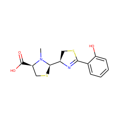 CN1[C@H](C(=O)O)CS[C@@H]1[C@H]1CSC(c2ccccc2O)=N1 ZINC000004102308