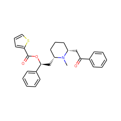 CN1[C@H](C[C@H](OC(=O)c2cccs2)c2ccccc2)CCC[C@@H]1CC(=O)c1ccccc1 ZINC000045386122