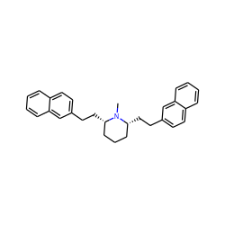 CN1[C@H](CCc2ccc3ccccc3c2)CCC[C@@H]1CCc1ccc2ccccc2c1 ZINC000013671776