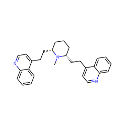 CN1[C@H](CCc2ccnc3ccccc23)CCC[C@@H]1CCc1ccnc2ccccc12 ZINC000049037679