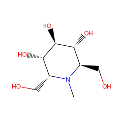 CN1[C@H](CO)[C@H](O)[C@@H](O)[C@H](O)[C@H]1CO ZINC000103154338