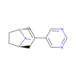 CN1[C@H]2C=C(c3cncnc3)C[C@H]1CC2 ZINC000101210488