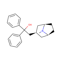 CN1[C@H]2CC[C@@H]1C[C@H](CC(O)(c1ccccc1)c1ccccc1)C2 ZINC000103229901