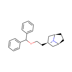 CN1[C@H]2CC[C@@H]1C[C@H](CCOC(c1ccccc1)c1ccccc1)C2 ZINC000100897366