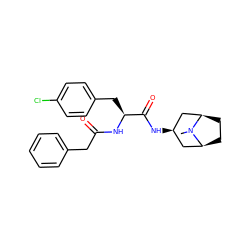 CN1[C@H]2CC[C@@H]1C[C@H](NC(=O)[C@H](Cc1ccc(Cl)cc1)NC(=O)Cc1ccccc1)C2 ZINC000101641452