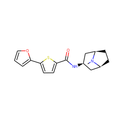 CN1[C@H]2CC[C@@H]1C[C@H](NC(=O)c1ccc(-c3ccco3)s1)C2 ZINC000169354011