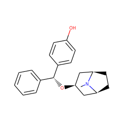 CN1[C@H]2CC[C@@H]1C[C@H](O[C@H](c1ccccc1)c1ccc(O)cc1)C2 ZINC000100834420