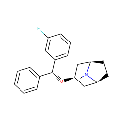 CN1[C@H]2CC[C@@H]1C[C@H](O[C@H](c1ccccc1)c1cccc(F)c1)C2 ZINC000100834371