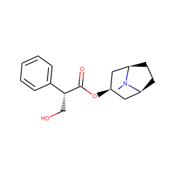 CN1[C@H]2CC[C@@H]1C[C@H](OC(=O)[C@H](CO)c1ccccc1)C2 ZINC000100009280