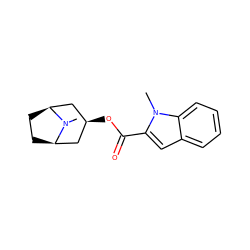 CN1[C@H]2CC[C@@H]1C[C@H](OC(=O)c1cc3ccccc3n1C)C2 ZINC000103234871