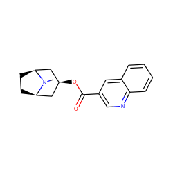 CN1[C@H]2CC[C@@H]1C[C@H](OC(=O)c1cnc3ccccc3c1)C2 ZINC000103235772