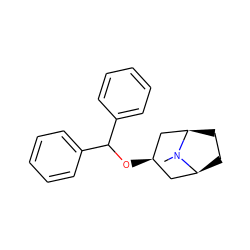 CN1[C@H]2CC[C@@H]1C[C@H](OC(c1ccccc1)c1ccccc1)C2 ZINC000100036536