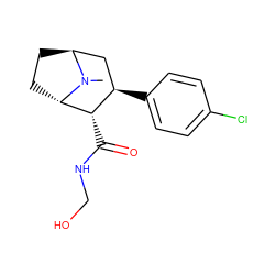 CN1[C@H]2CC[C@H]1[C@@H](C(=O)NCO)[C@H](c1ccc(Cl)cc1)C2 ZINC000253690423