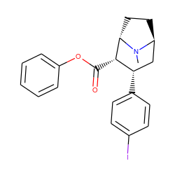 CN1[C@H]2CC[C@H]1[C@@H](C(=O)Oc1ccccc1)[C@@H](c1ccc(I)cc1)C2 ZINC000196779545