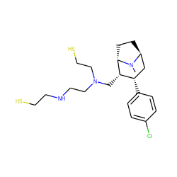 CN1[C@H]2CC[C@H]1[C@@H](CN(CCS)CCNCCS)[C@@H](c1ccc(Cl)cc1)C2 ZINC000137823249