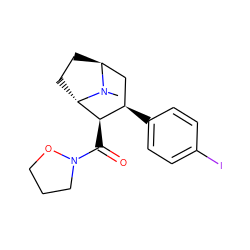 CN1[C@H]2CC[C@H]1[C@H](C(=O)N1CCCO1)[C@H](c1ccc(I)cc1)C2 ZINC000261156974