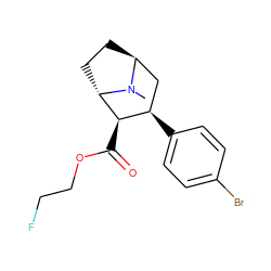 CN1[C@H]2CC[C@H]1[C@H](C(=O)OCCF)[C@H](c1ccc(Br)cc1)C2 ZINC000138898247