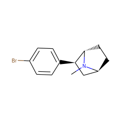 CN1[C@H]2CC[C@H]1[C@H](c1ccc(Br)cc1)C2 ZINC000253690727