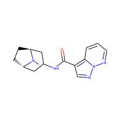 CN1[C@H]2CC[C@H]1CC(NC(=O)c1cnn3ncccc13)C2 ZINC000100961099