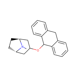 CN1[C@H]2CC[C@H]1CC(OC1c3ccccc3Cc3ccccc31)C2 ZINC000100892898