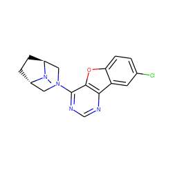 CN1[C@H]2CC[C@H]1CN(c1ncnc3c1oc1ccc(Cl)cc13)C2 ZINC000101336823