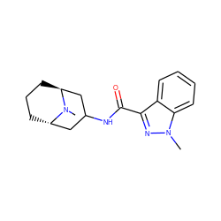 CN1[C@H]2CCC[C@H]1CC(NC(=O)c1nn(C)c3ccccc13)C2 ZINC000000896557