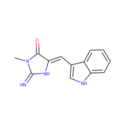 CN1C(=N)N/C(=C\c2c[nH]c3ccccc23)C1=O ZINC000034300326