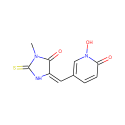 CN1C(=O)/C(=C\c2ccc(=O)n(O)c2)NC1=S ZINC000474603513