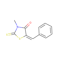 CN1C(=O)/C(=C\c2ccccc2)SC1=S ZINC000004579107