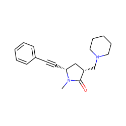 CN1C(=O)[C@@H](CN2CCCCC2)C[C@H]1C#Cc1ccccc1 ZINC000035823656