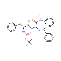 CN1C(=O)[C@@H](NC(=O)[C@@H](Cc2ccccc2)NC(=O)OC(C)(C)C)N=C(c2ccccc2)c2ccccc21 ZINC000026293960