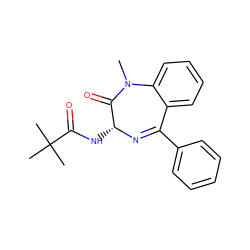 CN1C(=O)[C@@H](NC(=O)C(C)(C)C)N=C(c2ccccc2)c2ccccc21 ZINC000026379792