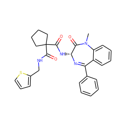 CN1C(=O)[C@@H](NC(=O)C2(C(=O)NCc3cccs3)CCCC2)N=C(c2ccccc2)c2ccccc21 ZINC000028822929