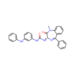 CN1C(=O)[C@@H](NC(=O)Nc2cccc(Nc3ccccc3)c2)N=C(c2ccccc2)c2ccccc21 ZINC000013732934