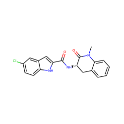 CN1C(=O)[C@@H](NC(=O)c2cc3cc(Cl)ccc3[nH]2)Cc2ccccc21 ZINC000013587885