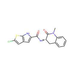 CN1C(=O)[C@@H](NC(=O)c2cc3cc(Cl)sc3[nH]2)Cc2ccccc21 ZINC000028818196