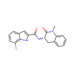 CN1C(=O)[C@@H](NC(=O)c2cc3cccc(Cl)c3[nH]2)Cc2ccccc21 ZINC000013587915