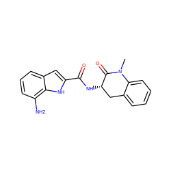 CN1C(=O)[C@@H](NC(=O)c2cc3cccc(N)c3[nH]2)Cc2ccccc21 ZINC000013587919