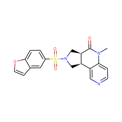 CN1C(=O)[C@@H]2CN(S(=O)(=O)c3ccc4occc4c3)C[C@@H]2c2cnccc21 ZINC001772600201