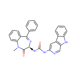 CN1C(=O)[C@H](NC(=O)Nc2cc3c(cn2)[nH]c2ccccc23)N=C(c2ccccc2)c2ccccc21 ZINC000101243588