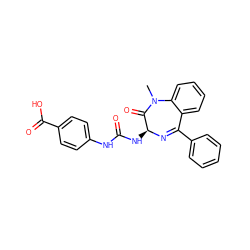 CN1C(=O)[C@H](NC(=O)Nc2ccc(C(=O)O)cc2)N=C(c2ccccc2)c2ccccc21 ZINC000013732950