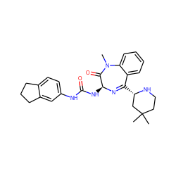 CN1C(=O)[C@H](NC(=O)Nc2ccc3c(c2)CCC3)N=C([C@H]2CC(C)(C)CCN2)c2ccccc21 ZINC000026572229