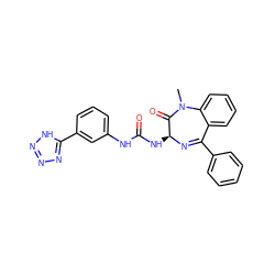 CN1C(=O)[C@H](NC(=O)Nc2cccc(-c3nnn[nH]3)c2)N=C(c2ccccc2)c2ccccc21 ZINC000013734852