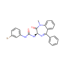 CN1C(=O)[C@H](NC(=O)Nc2cccc(Br)c2)N=C(c2ccccc2)c2ccccc21 ZINC000013732826