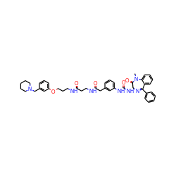 CN1C(=O)[C@H](NC(=O)Nc2cccc(CC(=O)NCCC(=O)NCCCOc3cccc(CN4CCCCC4)c3)c2)N=C(c2ccccc2)c2ccccc21 ZINC000029210558