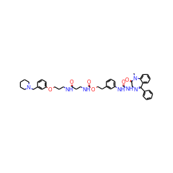 CN1C(=O)[C@H](NC(=O)Nc2cccc(CCOC(=O)NCCC(=O)NCCCOc3cccc(CN4CCCCC4)c3)c2)N=C(c2ccccc2)c2ccccc21 ZINC000095608734