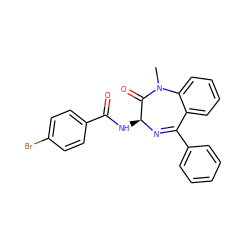 CN1C(=O)[C@H](NC(=O)c2ccc(Br)cc2)N=C(c2ccccc2)c2ccccc21 ZINC000003645094