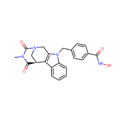 CN1C(=O)[C@H]2CN(Cc3c2c2ccccc2n3Cc2ccc(C(=O)NO)cc2)C1=O ZINC001772644666